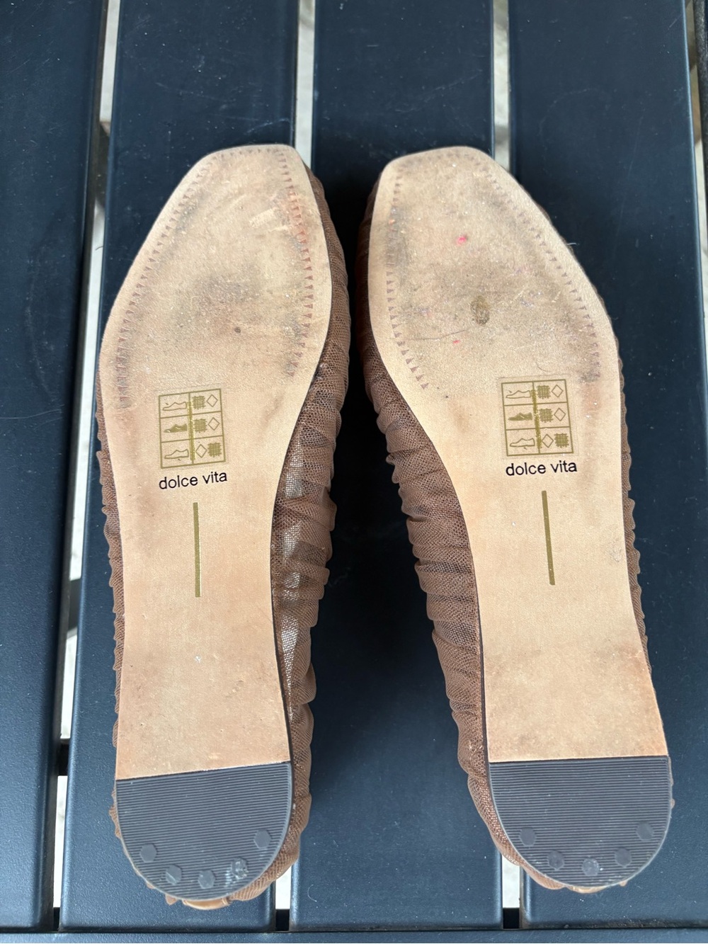 Dolce Vita Women's Brown Ballet Flats with Bow - Picture 3 of 3